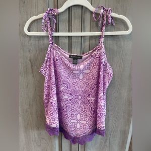 INC Purple Top bottom V Design Size S